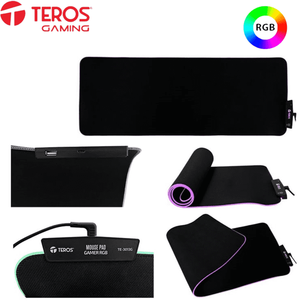MOUSE PAD TEROS TE-3013G, USB A TIPO C, DIMENSIONES 800*300*4MM en venta en GLOBAL CORP