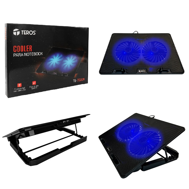 COOLER PARA NOTEBOOK TE7020N COMPATIBLES CON NB HASTA 15.6p 2 FAN DE 12CM en venta en GLOBAL CORP